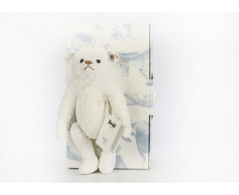 A Steiff 'Lace' Teddy Bear, in white, in original box with certificate, E, box VG