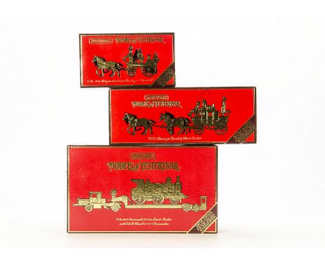 Matchbox Models of Yesteryear Special Editions, including Passenger Coach and Horse 1820, YS16 Scammell and GER Locomotive, L