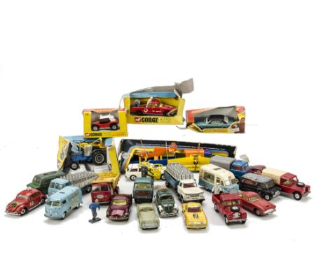 Corgi Commercial and Industrial Vehicles, including 218 Aston Martin, 74 Ford 5000 Super Major Tractor, 470 Jeep and others, 