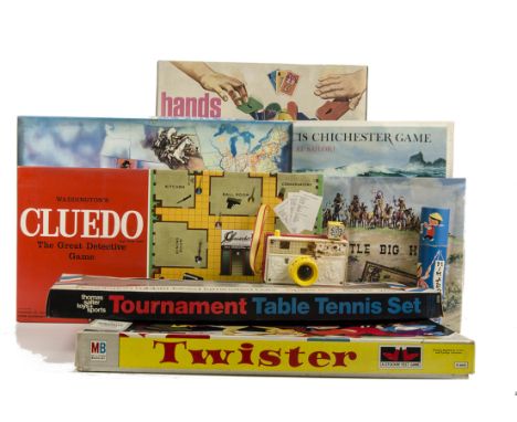 Waddington's and other makers 1960's Games, Waddingtons, Little Big Horn, Railroader, Cluedo and Electronic Lab No 344, Tri-a