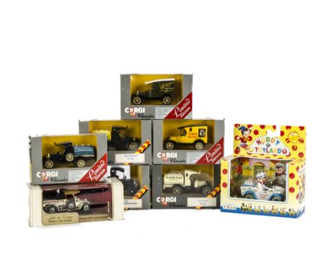 A Collection of Diecast, cars, commercial, industrial and 'Noddy' themed vehicles, including models by Eligor (3), Corgi (6) 