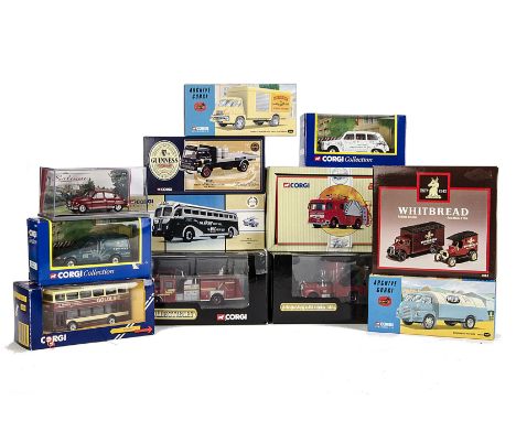 Corgi, seventeen buses, vans, industrial and commercial vehicles, including 21802 Hong Kong Fire Engine, 05601 Bedford CA-Kod