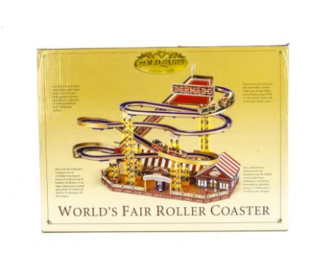 A Gold Label World's Fair Roller Coaster 'Tornado', with two cars, plays 15 carols and 15 Traditional songs, in original box 