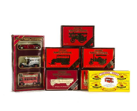 Matchbox Models of Yesteryear Special Editions, including 3-Vehicle Gift Set comprising of Bus, Duckhams Oil Van and Lagonda,