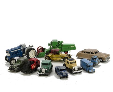 Wooden Garage and A Collection of Diecast Vehicles, possibly Cottage industry Garage with opening doors and Esso, Castrol and