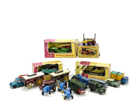 A Collection of Matchbox 1,75 Series MOY and others, including 9 Fowlers Showman's engine (2), Austin A55 29 and Austin MK2 6