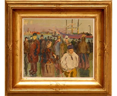 RAOUL DUFY 'Quai A Rouen', 1959 lithograph, signed in the plate, Ref. Pierre Levy, 44cm x 53cm, framed and glazed.