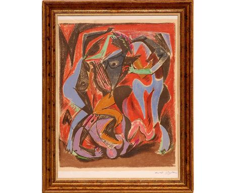 ANDRE MASSON 'Orpheus', 1972, lithograph, stamped signature, Ref: Euroart, 65cm x 48cm, framed and glazed. (Subject to ARR - 