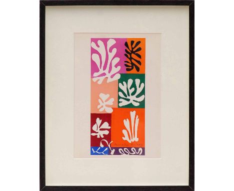 HENRI MATISSE 'Fleurs De Neige', original lithograph from the 1954 edition after Matisse's cut outs, printed by Mourlot, 52cm