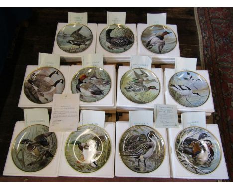 Complete set of 12 Franklin Mint Water Birds of the World collectors plates&nbsp;
