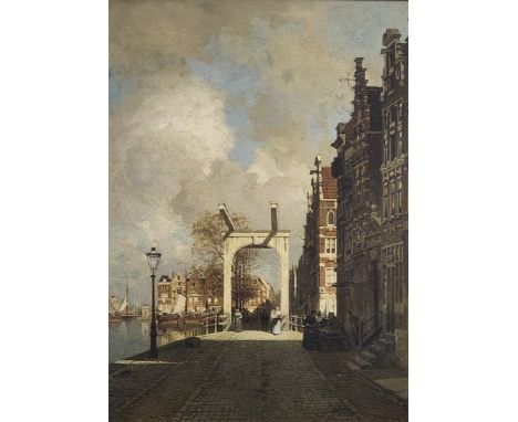Johannes Christiaan Karel Klinkenberg - 'White Gate', (Dutch painter, lived between the years: 1852-1924), oil on canvas, Sig