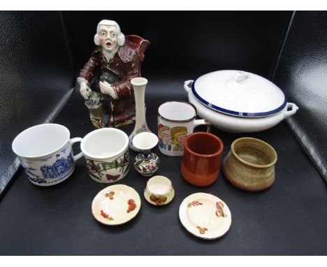 Assorted ceramics inc Palissy, Portmeirion, Bisto mug (chipped) etc&nbsp;