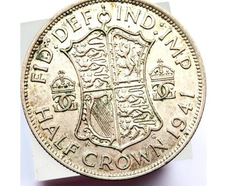 1941 Silver Half Crown of King George VI. P&amp;P Group 1 (£14+VAT for the first lot and £1+VAT for subsequent lots) 