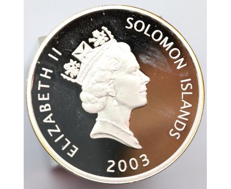 2003 Solomon Islands History of Powered Flight solid 999 silver proof coin, Sikorsky V5-300. P&amp;P Group 1 (£14+VAT for the