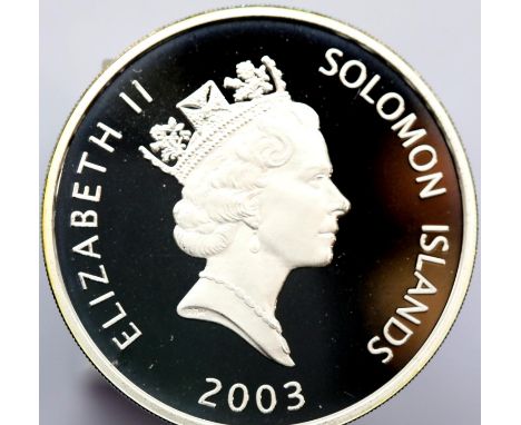 2003 Solomon Islands History of Powered Flight solid 999 silver proof coin, Douglas DC 3. P&amp;P Group 1 (£14+VAT for the fi