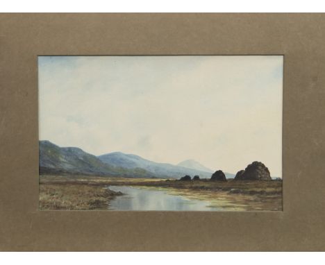 DOUGLAS ALEXANDER (IRISH 1871 - 1945), EVENING LIGHT, NEAR LENANE, CONNERMARA watercolour on paper, signed 30cm x 46cm Unfram