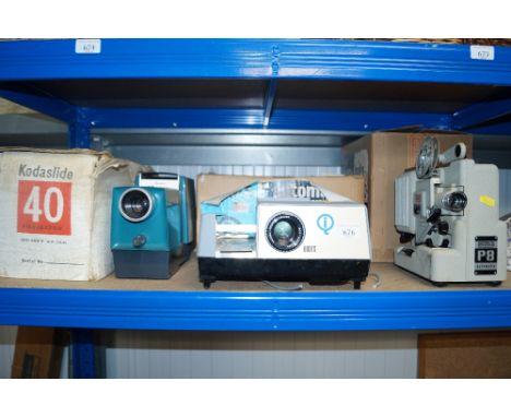 A Boots automatic projector, a Eumig PA automatic projector and two screens
