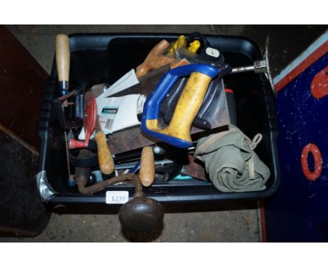 A box containing various tools