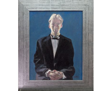 * ALEXANDRA (SANDY) GARDNER,PORTRAIT OF A YOUNG MANoil on canvas, signed44.5cm x 34cmFramed