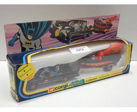 A boxed Corgi Toys No.3 Batmobile and Batboat 
