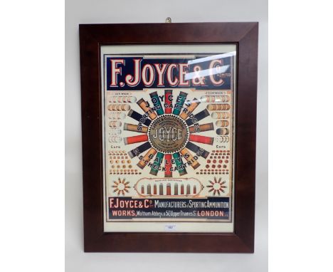 A framed Print of F. Joyce &amp; Co. Ammunition 