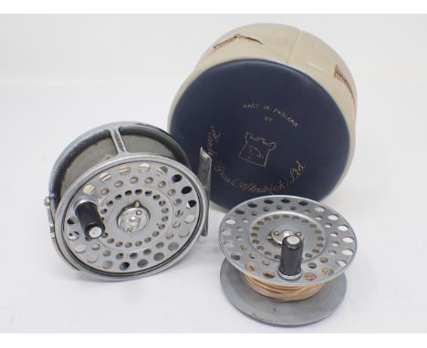 A Hardy Zenith 3 3/8in Fly Reel and spare Reel 