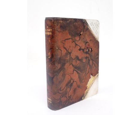 A Book shaped Hip Flask with engraved dedication 'Happy Birthday Home Secretary 30th Nov 1910', thus believed gifted to Winst