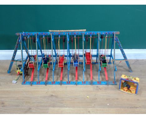 An electric operating large scale Model of a Fairground Swing Ride 3ft 8in W x 1ft 4in H 