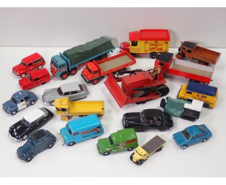 A box of unboxed Corgi, Vanguard and Days Gone By Models 