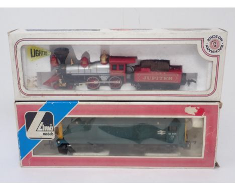 A boxed Bachmann H0 Scale American 4-4-0 Central Pacific 'Jupiter' Locomotive and a boxed Lima 00 gauge Class 20 diesel Locom