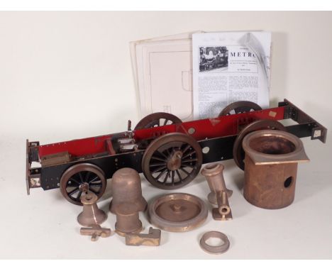 A 5in gauge scratch built Metro Locomotive Chassis with wheels, castings and a quantity of scale plans 