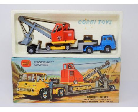 A boxed Corgi Major No.27 Gift Set Machinery Carrier with Bedford Tractor Unit and Priestman 'Cub' Shovel 