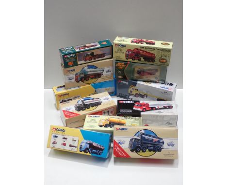 Eleven boxed Corgi Classics including Leyland 'Double Diamond', 'Fina Fuels' Tanker, 'Pollocks' Atkinson Tanker, etc. 