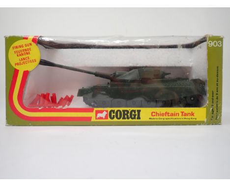 A boxed Corgi Toys No.903 Chieftain Tank with shells 