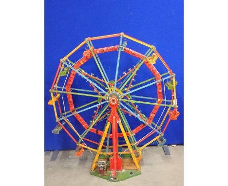 An electric operating large scale scratch built Model of a Fairground Ferris Wheel 4ft 2in H x 3ft 8in W 