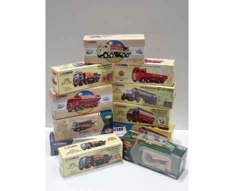 Eleven boxed Corgi Classics commercial vehicles including ERF Elliptical Tanker, Scammel Highwayman Esso, Leyland 'Youngers' 