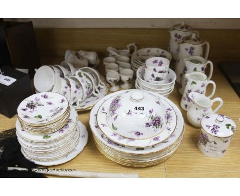   A Hammersley 'Violet' pattern fine bone china part tea service