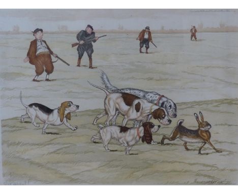   Attributed to Boris O'Klein, (1893-1985), coloured etching, 'Sex Appeal', 30 x 41cm