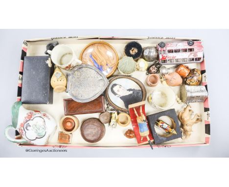   Mixed European objet d'art to include portrait miniatures, etc.