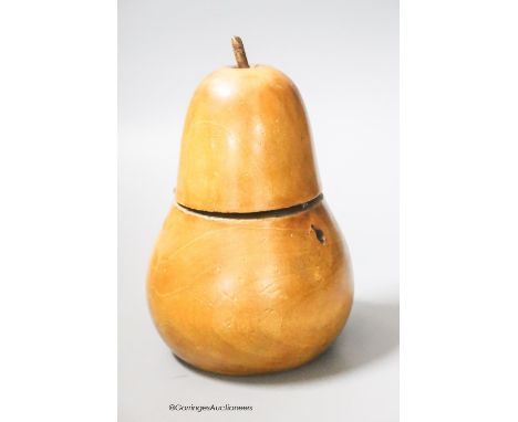   A pear shaped tea caddy, height 14.5cm