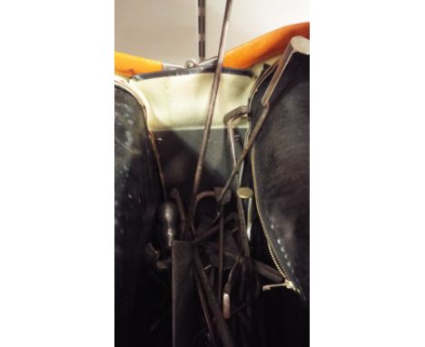 A bag containing medical levers and tools