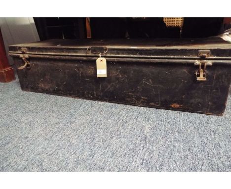 A military tin trunk