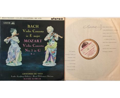 GIOCONDA DE VITO - BACH/MOZART VIOLIN CONCERTOS LP (ORIGINAL UK STEREO EDITION - HMV ASD 429). Holy grail time for classical 