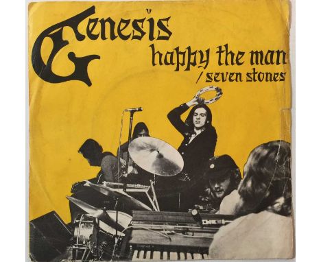 GENESIS - HAPPY THE MAN 7" (ORIGINAL UK PICTURE SLEEVE COPY - CHARISMA CB 181). Super hard to find original UK picture sleeve