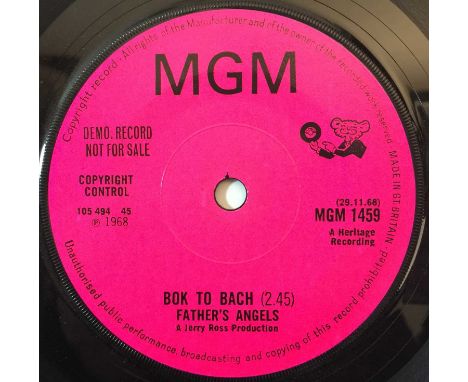 FATHER'S ANGELS - BOK TO BACH C/W DON'T KNOCK IT 7" (ORIGINAL UK DEMO COPY - MGM 1459). Very scarce instrumental Northern Cla
