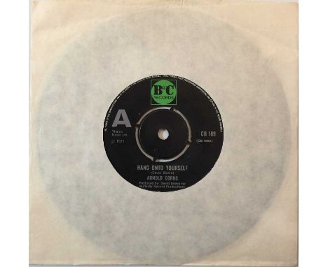 ARNOLD CORNS - HANG ONTO YOURSELF 7" (ORIGINAL UK DEMO - B&amp;C RECORDS CB 189). Wicked original UK B&amp;C 7" demo from Dav