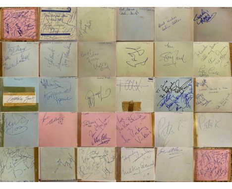 An autograph book with nineteen pages (some with signatures to both sides) bearing signatures from many stars of the mid-1960
