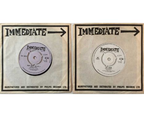 THE POETS - 7" (ORIGINAL UK IMMEDIATE RELEASES). The 2 x wicked Immediate 45s that The Poets released in 1965 and 1966 coming