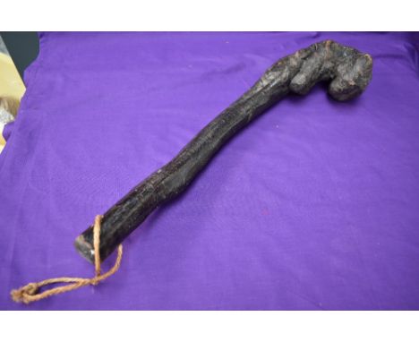 A Vintage Irish Wooden Shillelagh with blackened finish, length approx 54cm