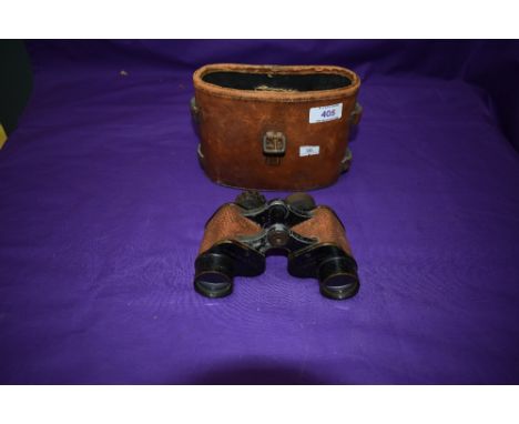 A pair of Bausch &amp; Lomb Optical Co USA US Army Signal Corps Binoculars, serial no EE26726, with fitted leather case